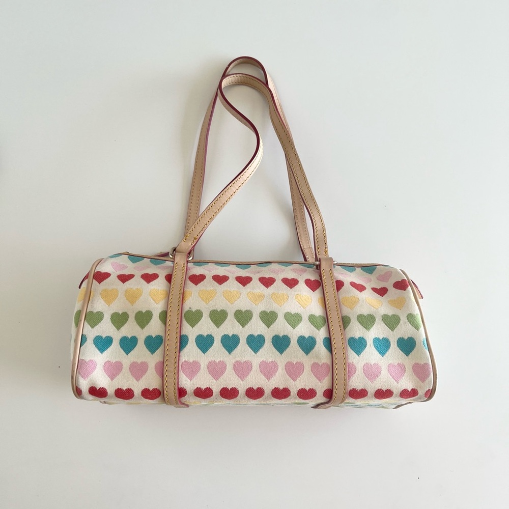 Dooney & Bourke Rainbow Heart Barrel Bag